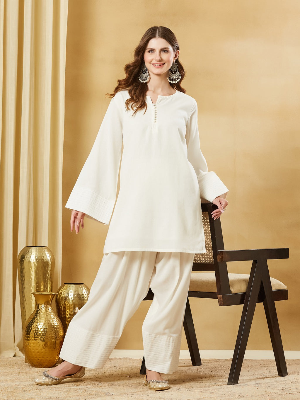 Cotton Farshi Salwar Kurta Set With Dupatta