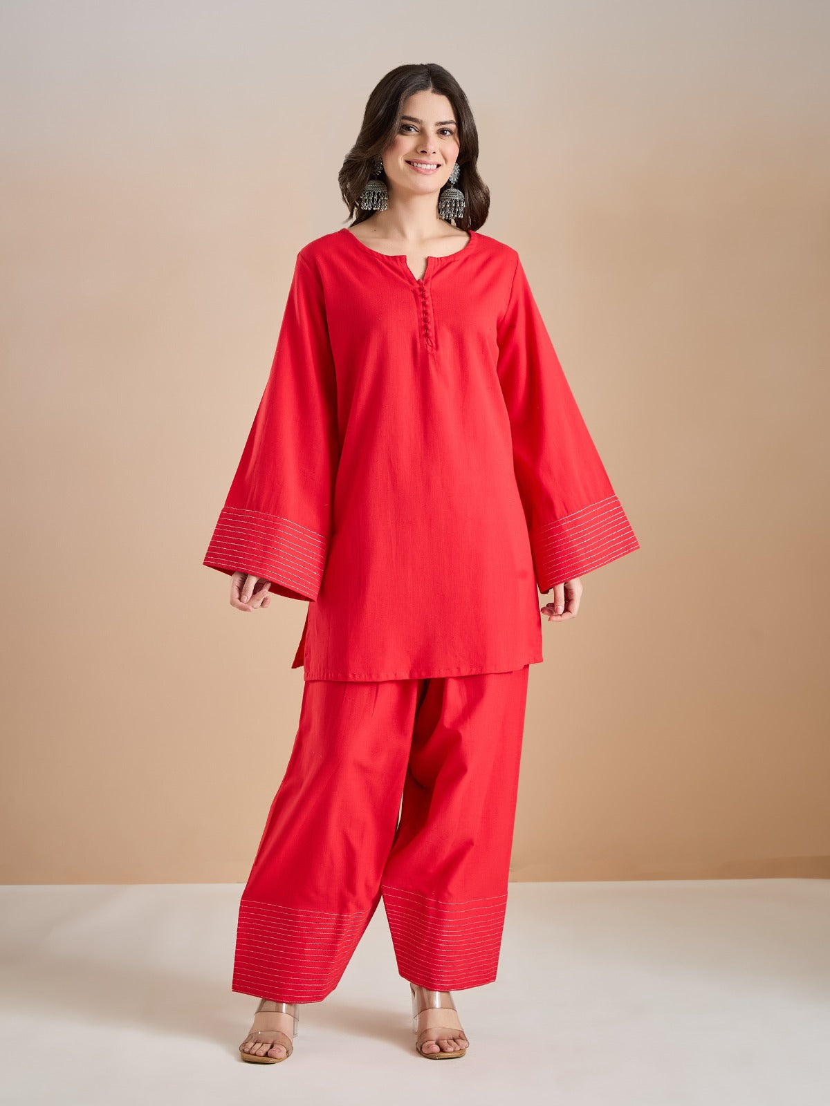 Cotton Farshi Salwar Kurta Set With Dupatta