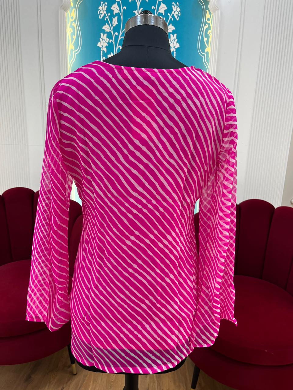 Leheriya Gotta Patti Work A-Line Top