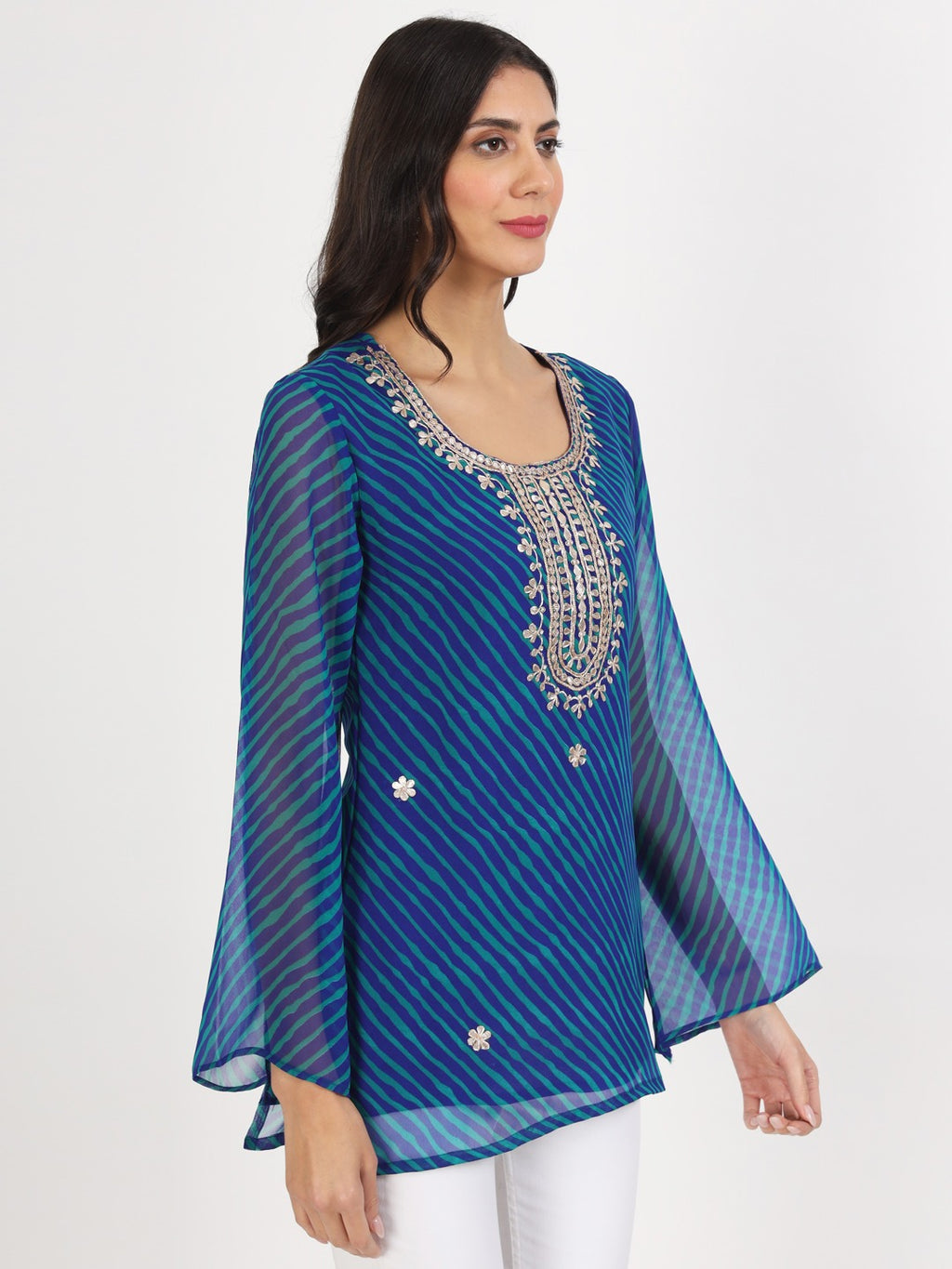 Leheriya Gotta Patti Work A-Line Top