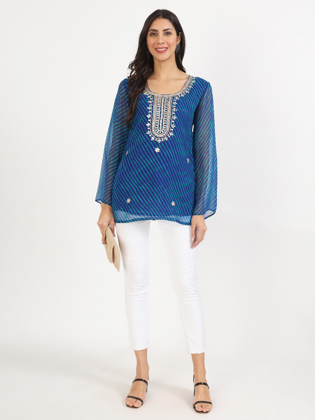 Leheriya Gotta Patti Work A-Line Top
