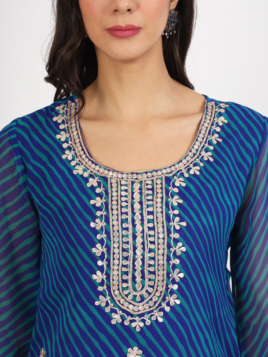 Leheriya Gotta Patti Work A-Line Top