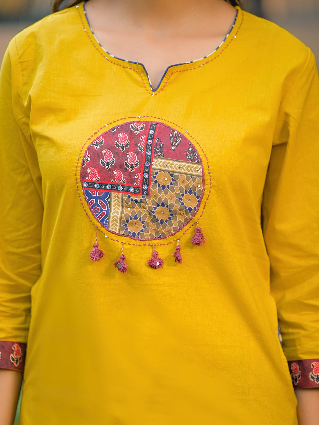 Women’s Mustard Pure Cotton Kurta Set with Dupatta